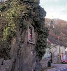 Der Urlaubsstein an der Straße nach Wilhering