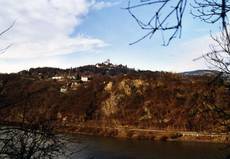 Blick auf die Urfahrer Wänd mit Urfahrer Königsweg und Pöstlingberg vom